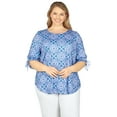 thumbnail image 1 of Larky Lark Womens Plus-Size Casual Tie Top In Free-Spirit Foulard, 1 of 4