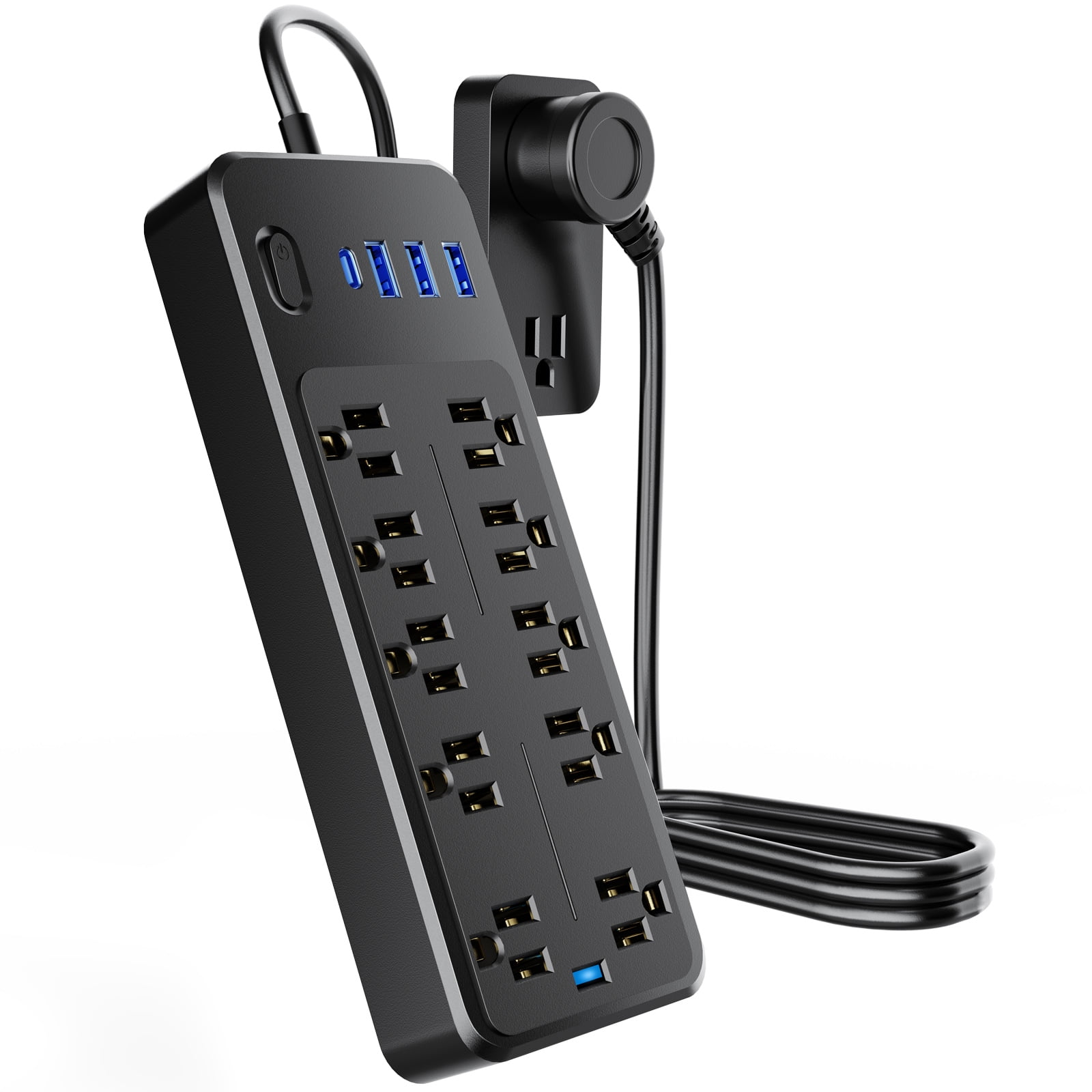 LarmTek 10 Outlets Power Strip 4ft Cord ,Surge Pro