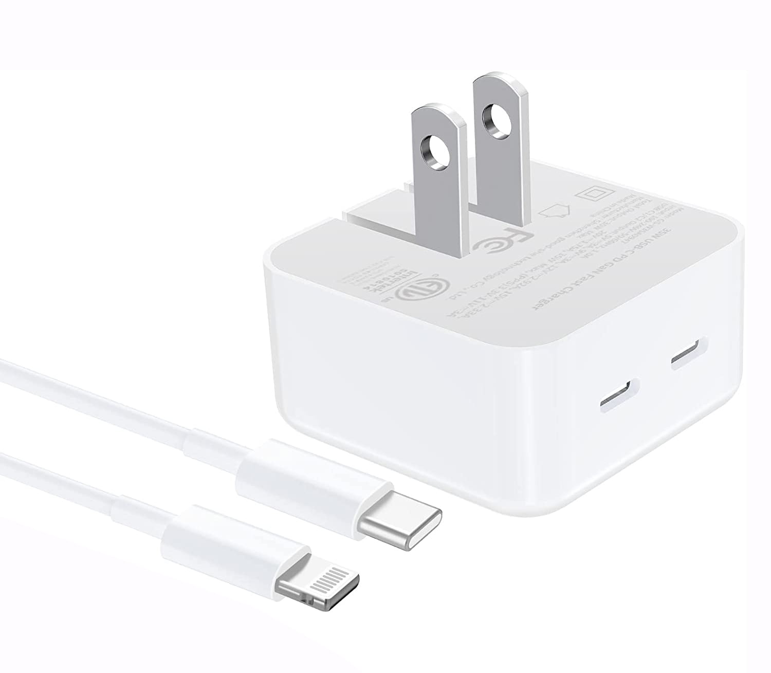 LarmTek 35W Lightning Charger for iPhone Apple Fast Charging 2 Ports