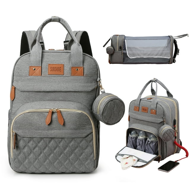 LarmTek Diaper Bag Backpack Travel Baby Changing Bags for Boys Girls ...
