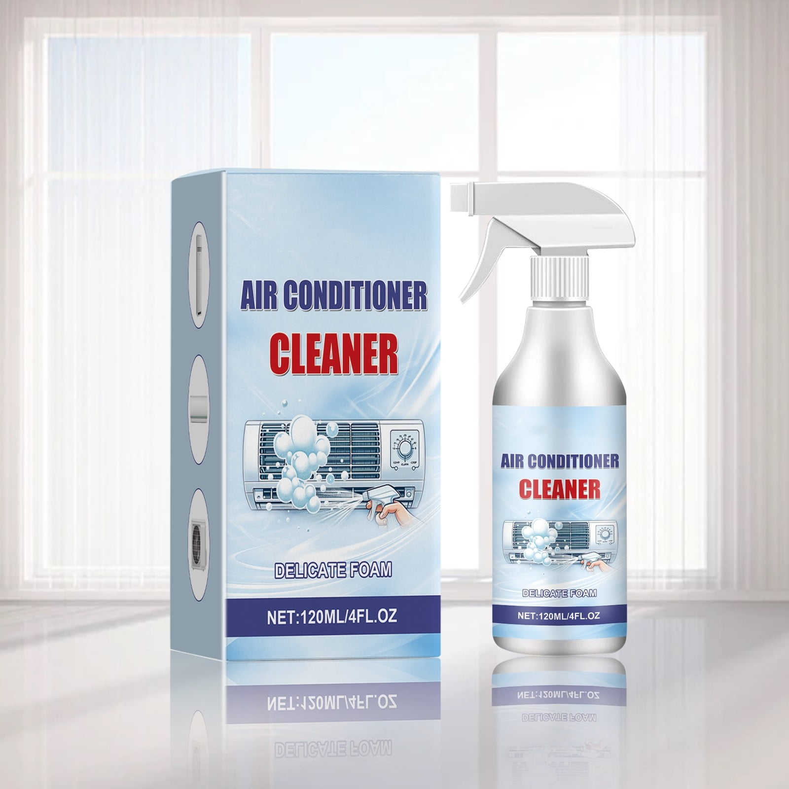 Larmly Air Conditioner Foaming Cleaner Air Con Coil Foam Cleaning Sprays Household Use 120ml