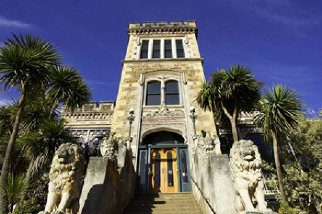 Larnach Castle entrance South Island New Zealand Canvas Art - David Wall DanitaDelimont (36 x 24)