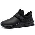 thumbnail image 1 of Larnmern Men's Shoes Arch Support Walking Shoes, Wide Black, 12W US Men, 1 of 8