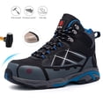 thumbnail image 1 of Larnmern Men's Shoes Steel Toe Safety Boots Booties, Ankle-High, Round Toe, Black, 10.5 US Men, 1 of 8