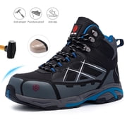 Larnmern Mens Steel Toe Slip Resistant Static Puncture Proof Work Boot
