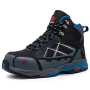 Larnmern Mens Steel Toe Slip Resistant Static Puncture Proof Work Boot
