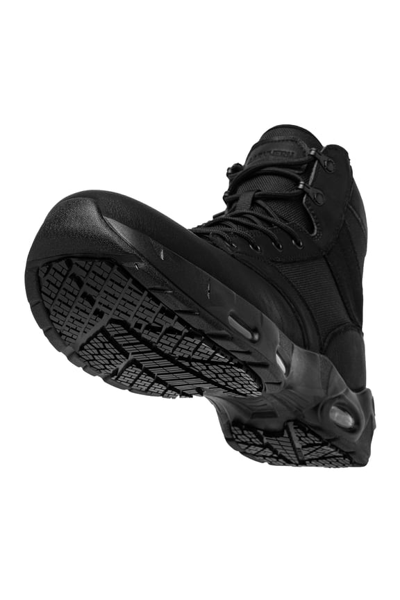 Non Slip Mens Boots Slip Resistant Shoes Air Cushion Side Zipper Casual Comfort Botas Militares Hombre Zapatos de Trabajo Black