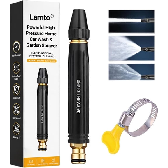 Larnto High Pressure Sprayer, 2026 New Multi High Pressure Water , Larnto Powerful High-Pressure Home Car Wash & Garden Sprayer, for Watering Plants and Vegetables, and Car Washing (1 Pack)