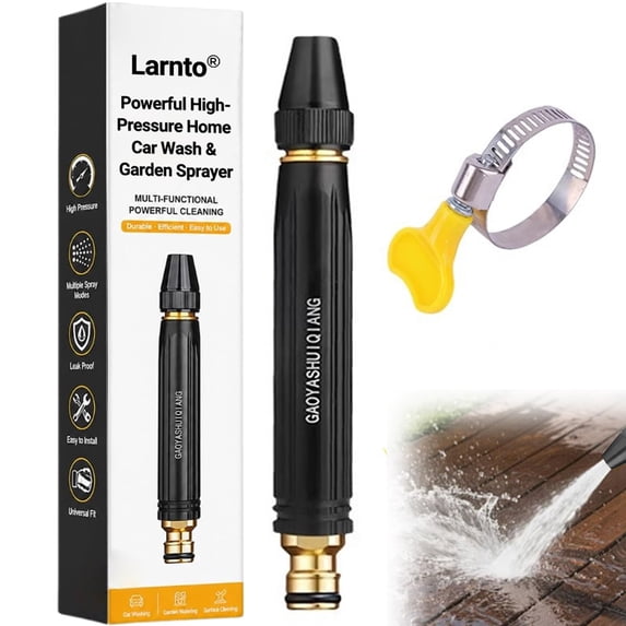 Larnto High Pressure Sprayer, Larnto Powerful High-Pressure Home Car Wash & Garden Sprayer, High Pressure Hose Nozzle for Car Washing and Outdoor Cleaning, Pressure Cleaning Accessory