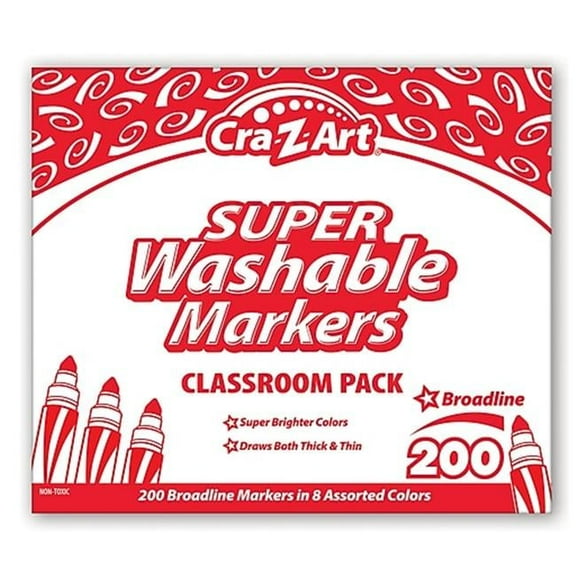 Larose Industries Broadline Washable Marker Classroom Pack, 8 Assorted Color