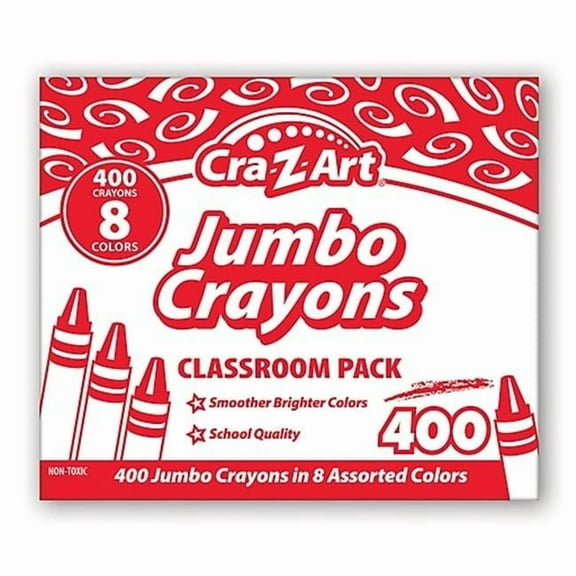 Larose Industries Jumbo Crayon Class Pack, Assorted Color - Box of 400