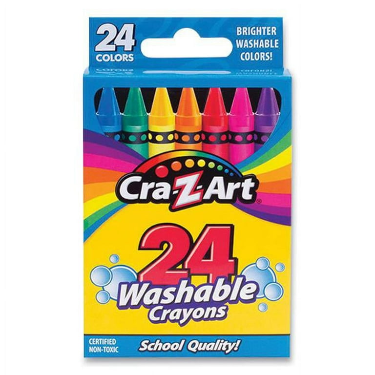 Washable Crayons, Assorted, 24/Pack Washable Crayons, Assorted, 24/Pack