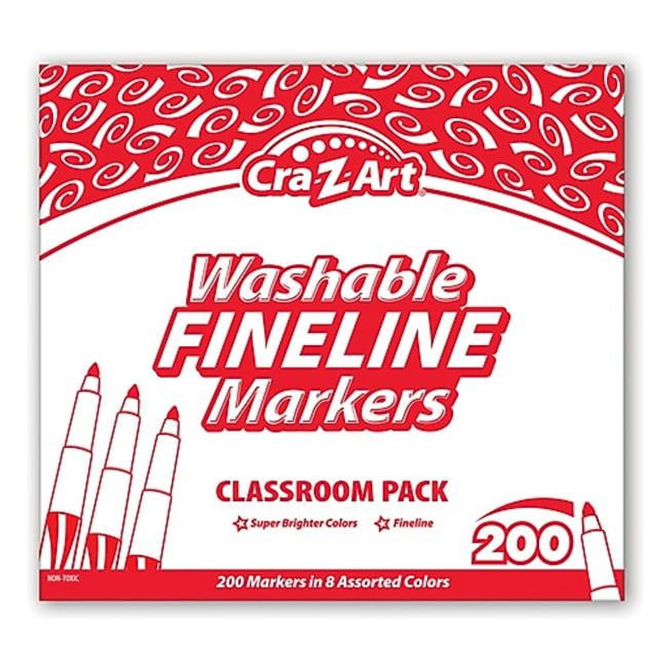 Larose Industries  Washable Markers Class Pack Fine Point, Assorted Color - 200 Count