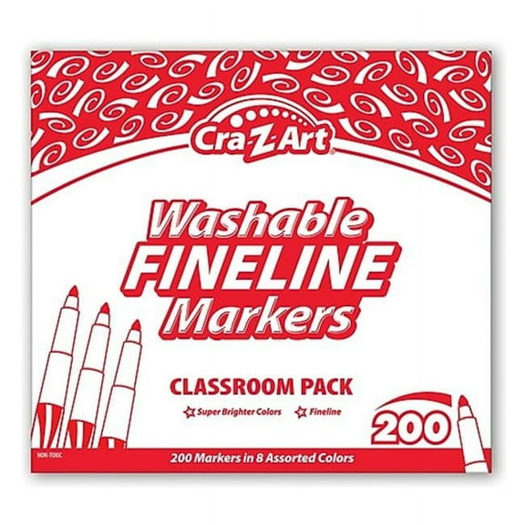 Larose Industries  Washable Markers Class Pack Fine Point, Assorted Color - 200 Count