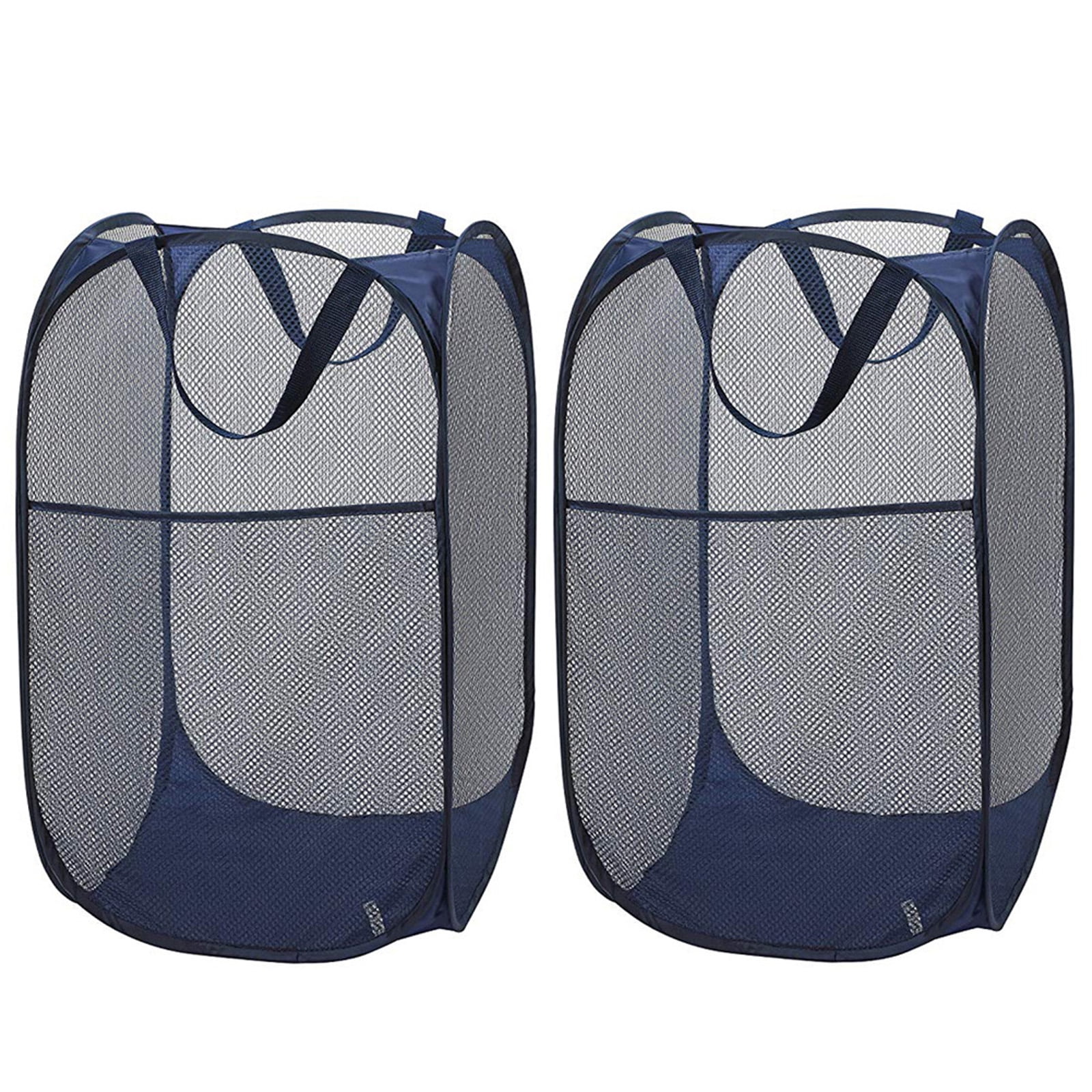 Larpur 2 Packs Popup Mesh Laundry Basket, Collapsible Clothes Washing ...