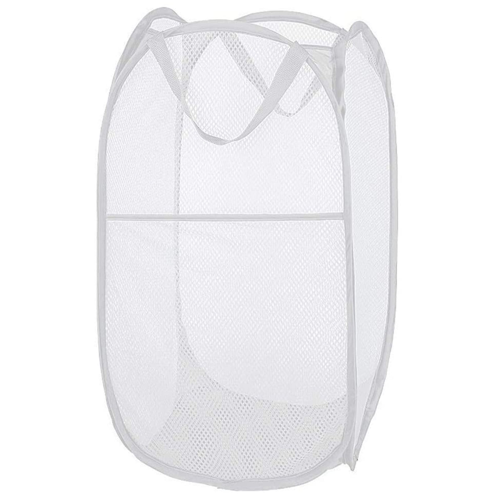 Larpur Pop up Mesh Laundry Hamper, Collapsible Clothes Basket, 75L, White - Walmart.com