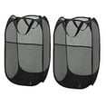 thumbnail image 1 of Larpur Popup Mesh Laundry Basket, Collapsible and Portable Clothes Washing Laundry Hamper (Black*2), 1 of 9