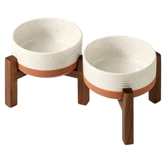 Dog Bowl Stand Wood