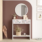 Larris Foyer Console 2 Doors White UV Print