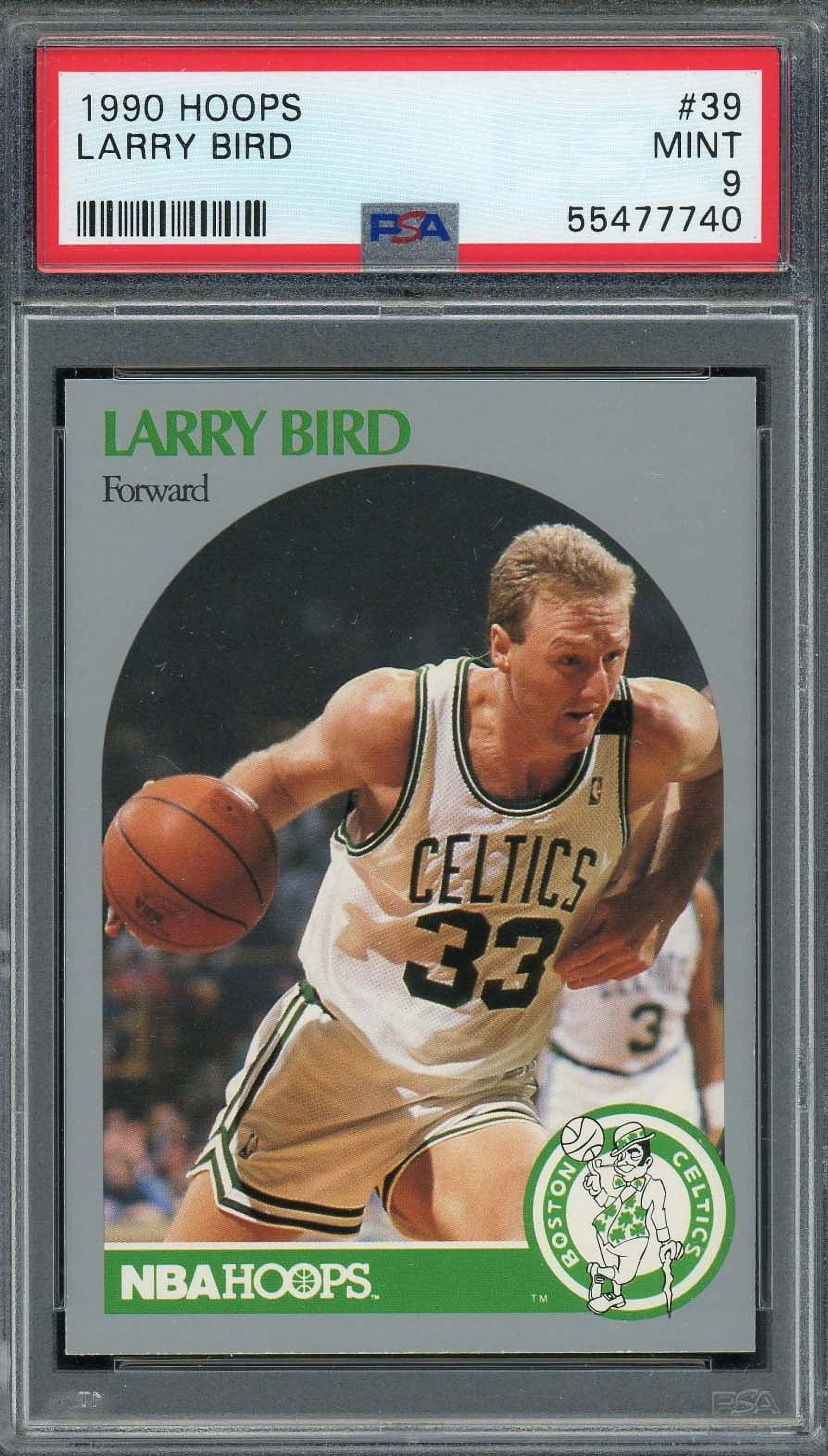 Larry Bird 1990 Hoops Basketball Card #39 Graded PSA 9