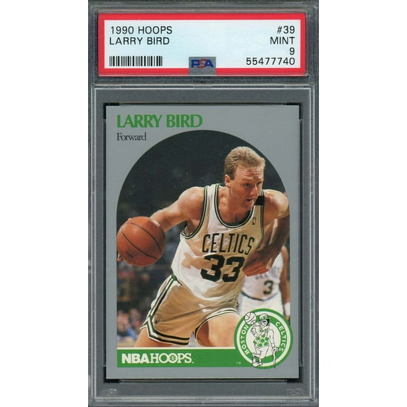 Larry Bird 1990 Hoops Basketball Card #39 Graded PSA 9
