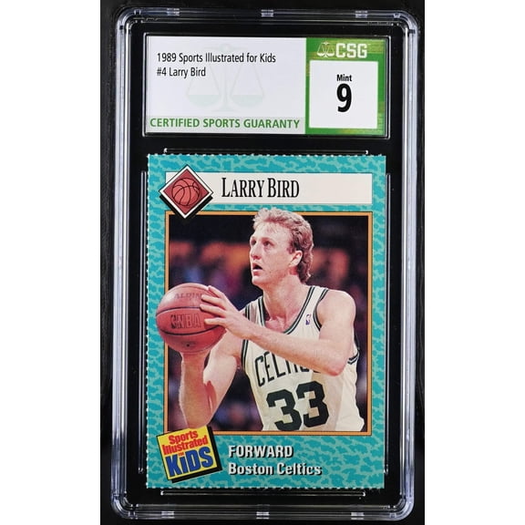 Larry Bird Celtics 1989 SI for Kids card CSG 9 MT
