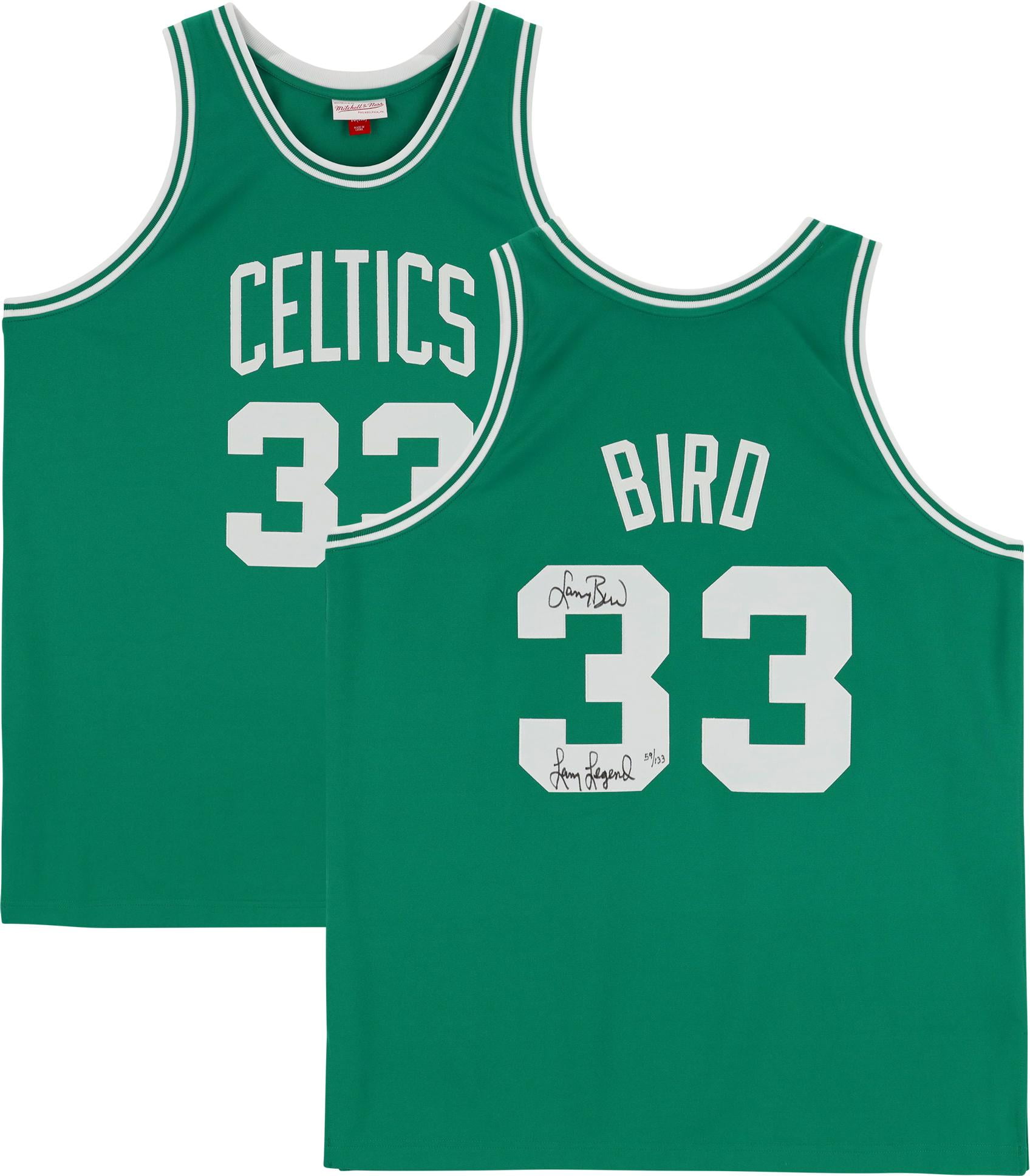 Larry Bird Boston Celtics Autographed Green Mitchell & Ness 1985-1986 ...