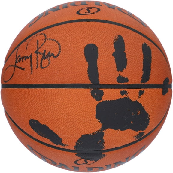 Larry Bird Boston Celtics Autographed Spalding Official Game Basketball with Black Acrylic Hand Print - Fanatics Authentic Certified