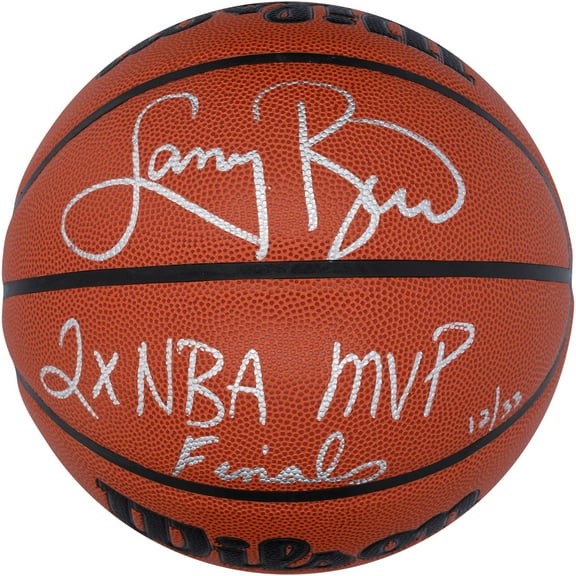 Larry Bird Boston Celtics Autographed Wilson Authentic Series Indoor/Outdoor Basketball with "2X FINALS MVP" Inscription- Limited Edition of 33 - Fanatics Authentic Certified