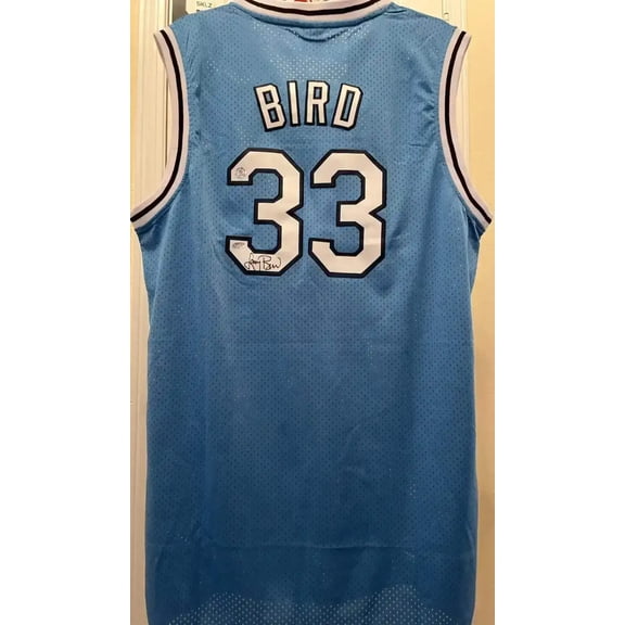 Larry Bird autographed Indiana State Sycamores Nike stitched jersey (Schwartz)