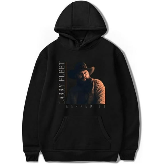 Larry Fleet Earned It Merch Hoodie Pockets Drawstring Unisex Hooded Sweatshirt Fashion Clothing