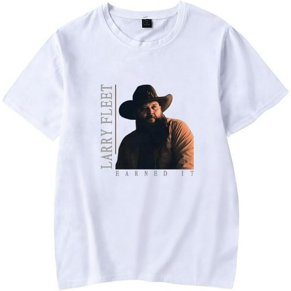 Larry Fleet Earned It Merch Short Sleeve T-shirt Unisex Fashion Crew Neck Top