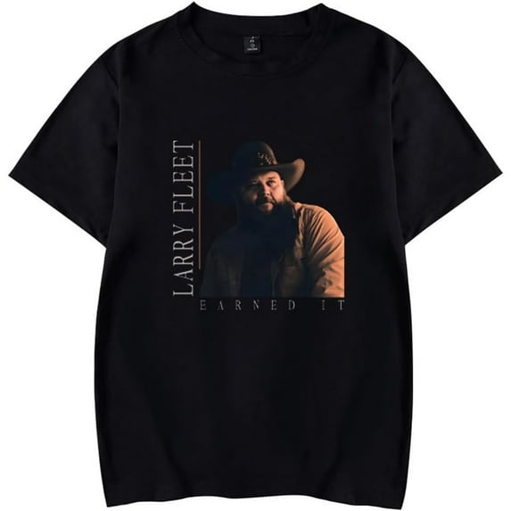 Larry Fleet Earned It Merch Short Sleeve T-shirt Unisex Fashion Crew Neck Top