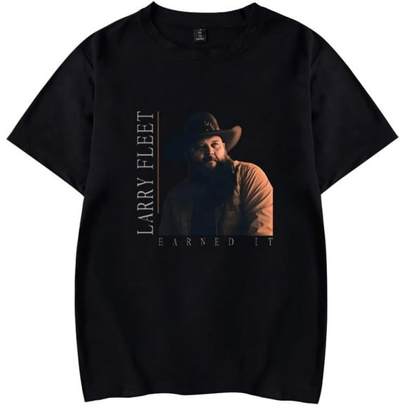 Larry Fleet Earned It Merch Short Sleeve T-shirt Unisex Fashion Crew Neck Top