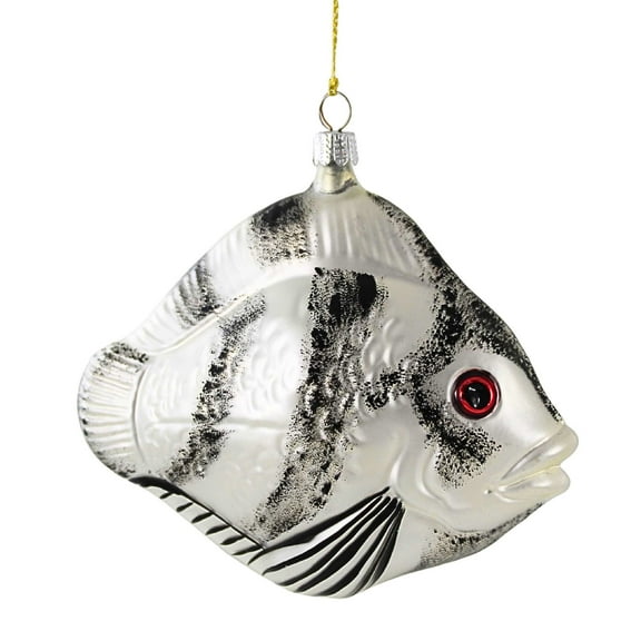 Larry Fraga Designs Angel Fish - 1 Ornament 4.75 Inch, Glass - Ornament Christmas Ocean 9041
