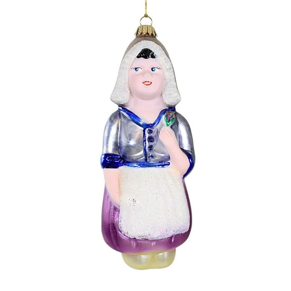 Larry Fraga Designs Dutch Girl - 1 Ornament 6.5 Inch, Glass - Christmas Ornament 5024
