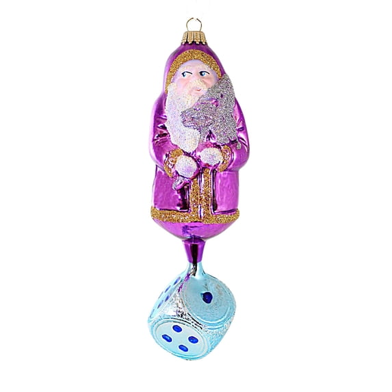 Larry Fraga Designs Gambler's Luck - 1 Ornament 7 Inch, Glass - Ornament Christmas Santa 5041