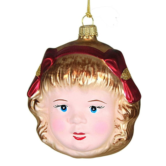 Larry Fraga Designs Peaches And Cream - 1 Ornament 3.25 Inch, Glass - Christmas Ornament Girl 5097