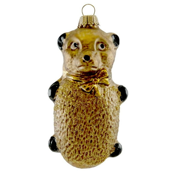 Larry Fraga Designs Sparkle Bear - 1 Ornament 4 Inch, Glass - Christmas Ornament Teddy 5105