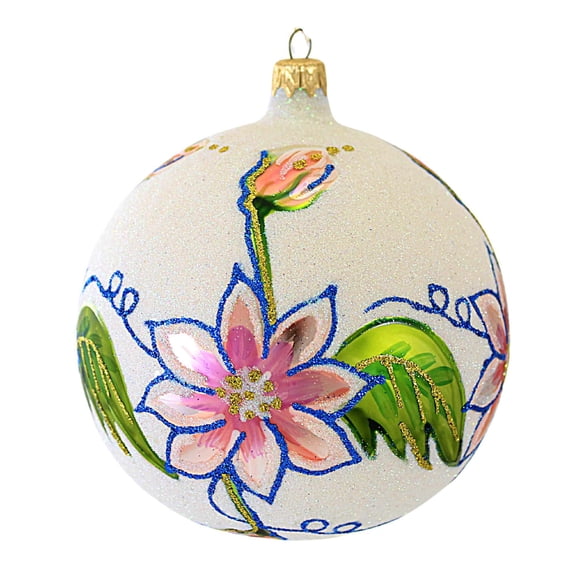 Larry Fraga Designs Tiger Lily - 1 Ornament 5.25 Inch, Glass - Ornament Ball Floral Flower 5841