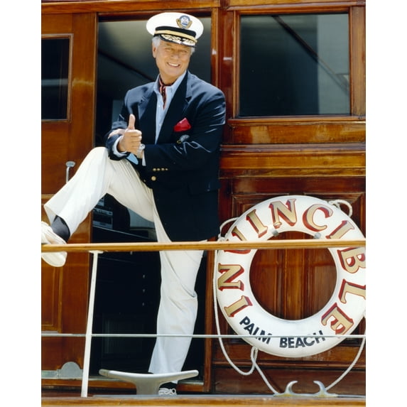 Larry Hagman Posed in Captain Uniform Photo Print (24 x 30)