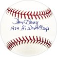 Larry Haney Autographed Official MLB Baseball Oakland A's "1974 A's