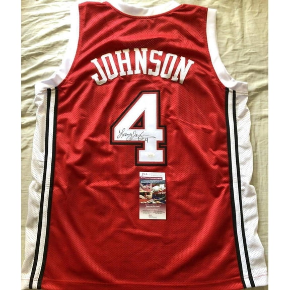 Larry Johnson autographed UNLV Rebels Red Custom jersey JSA