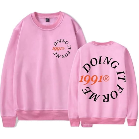 Larry June Doing It For Me Long Sleeve Unisex Fashion Crew Neck Pullover Casual Sweatshirt