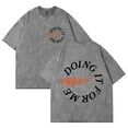 thumbnail image 1 of Larry June Doing It for Me Summer streetwear men's and women's fashionable round neck washed cotton T-shirt - short sleeved top, 1 of 6