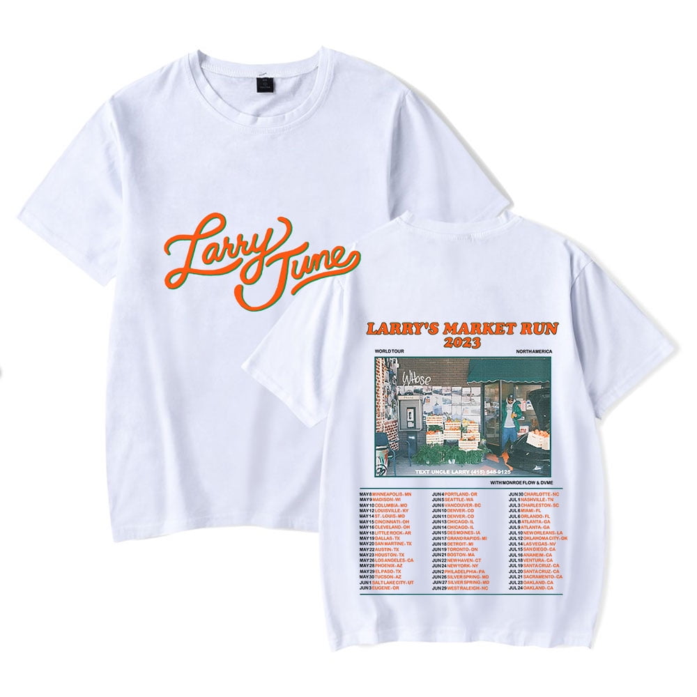 Larry June Larry's Market Run Tour Merch T-shirt Short Sleeve Logo