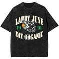 thumbnail image 1 of Larry June Merch Washed T-shirt Cool Trendy Print Short-sleeved Men And Women Hip-hop Tops, 1 of 2