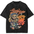 thumbnail image 1 of Larry June Merch Washed T-shirt Cool Trendy Print Short-sleeved Men And Women Hip-hop Tops, 1 of 2
