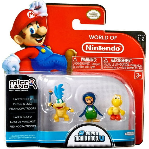 Larry Koopa, Penguin Luigi & Red Koopa Troopa Mini Figure 3-Pack