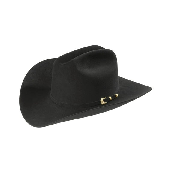 Larry Mahan Men's Opulento 30X Fur Felt Cowboy Hat Black 7 1/8
